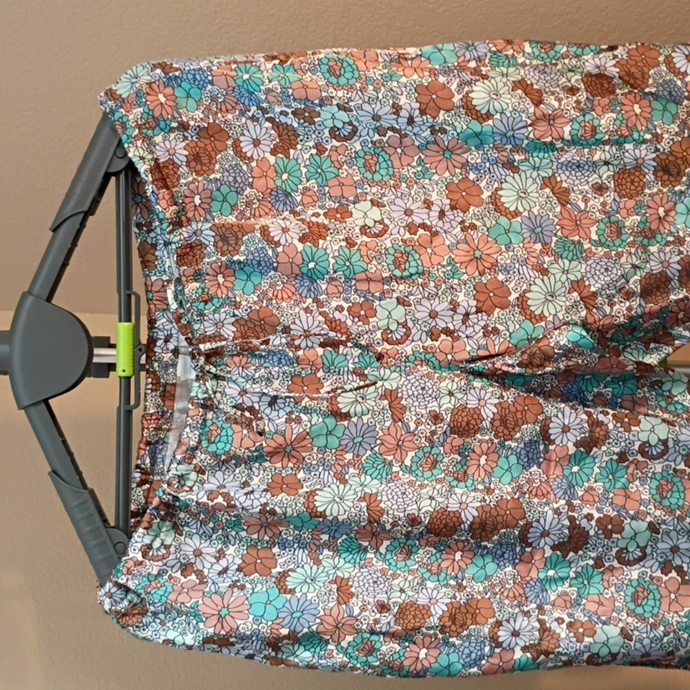 Vintage Old Navy Floral Pajama Pants - Brown and Teal Size XXL - Picture 2 of 9